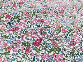 高密度80ローンフラワープリント「小鳥の花園」_拡大イメージ