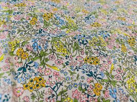 高密度80ローンフラワープリント「小鳥の花園」_拡大イメージ