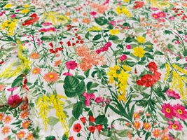 高密度80ローンフラワープリント「ワイルドフラワー・ガーデン」_拡大イメージ