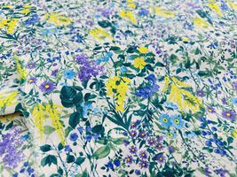 高密度80ローンフラワープリント「ワイルドフラワー・ガーデン」_拡大イメージ