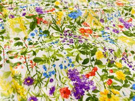 高密度80ローンフラワープリント「ワイルドフラワー・ガーデン」_拡大イメージ
