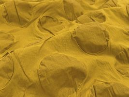 Exclusive Collection 透け感を楽しむ大きなドットリップルマスタード