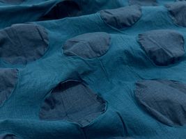 Exclusive Collection 透け感を楽しむ大きなドットリップルブルー