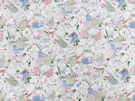 my piece of fabric 60ローンプリント「ヤギの郵便屋さん」_拡大イメージ