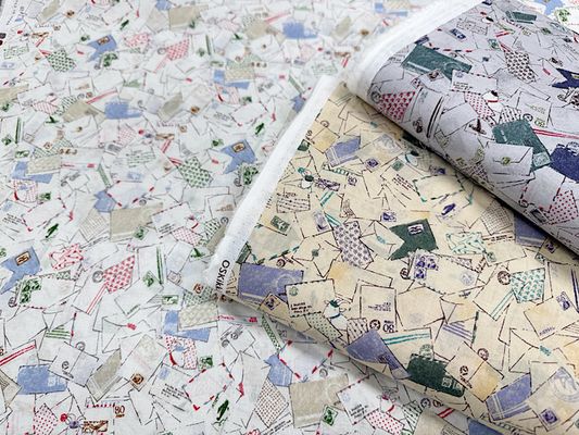 my piece of fabric 60ローンプリント「ヤギの郵便屋さん」