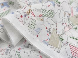 my piece of fabric 60ローンプリント「ヤギの郵便屋さん」_拡大イメージ