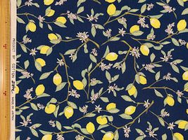 コットンこばやし 枝付き檸檬のツイルプリント_拡大イメージ