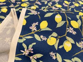 コットンこばやし 枝付き檸檬のツイルプリント_拡大イメージ
