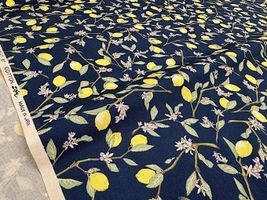 コットンこばやし 枝付き檸檬のツイルプリント_拡大イメージ