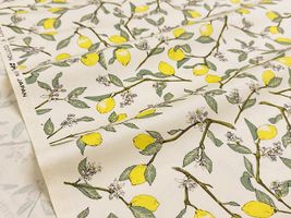 コットンこばやし 枝付き檸檬のツイルプリント_拡大イメージ