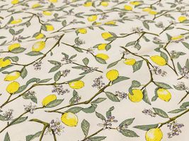 コットンこばやし 枝付き檸檬のツイルプリント_拡大イメージ