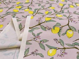 コットンこばやし 枝付き檸檬のツイルプリント_拡大イメージ
