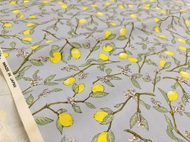 コットンこばやし 枝付き檸檬のツイルプリント_拡大イメージ