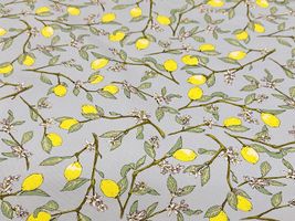 コットンこばやし 枝付き檸檬のツイルプリント_拡大イメージ