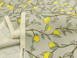 コットンこばやし 枝付き檸檬のツイルプリント_拡大イメージ