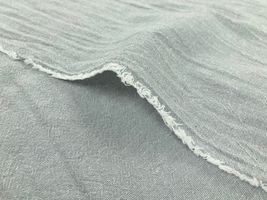 先染めワッシャー エコシャンブレー無地くすみグレー