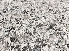 高密度80ローンフラワープリント「水彩ガーデン」グレー系