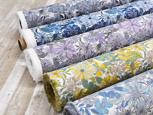 高密度80ローンフラワープリント「パステルブルーム」