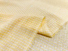 ラメファンシーツイード「エレガントチェック」イエロー