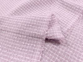 ラメファンシーツイード「エレガントチェック」ラベンダー