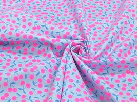 ネオンチェリーのシーチングプリント_拡大イメージ