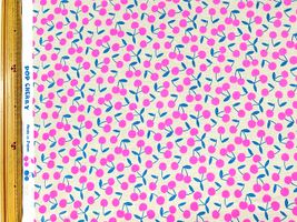 ネオンチェリーのシーチングプリント_拡大イメージ