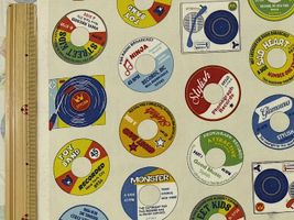 【現品限り特価】イマジナリーレコードのオックスプリントくすみアイボリー