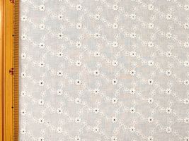 ナチュラル小花のコットンレース生成(綿かす残し)