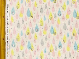 コットンこばやし きらきら雫猫のダブルガーゼプリント_拡大イメージ