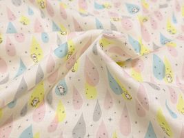 コットンこばやし きらきら雫猫のダブルガーゼプリント_拡大イメージ