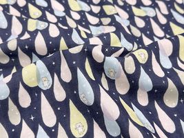 コットンこばやし きらきら雫猫のダブルガーゼプリント_拡大イメージ