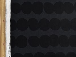 シーチングプリント un/no「DOT AETE」グレー地×黒ドット