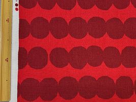 シーチングプリント un/no「DOT AETE」レッド