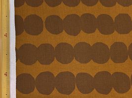 シーチングプリント un/no「DOT AETE」茶色