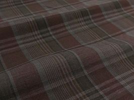 【現品限り特価】Exclusive Collection 国産リネンオーバーダイチェックパープル系