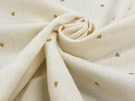 【現品限り特価】高島ちぢみダブルガーゼプリント「ミニハート」_拡大イメージ