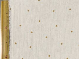 【現品限り特価】高島ちぢみダブルガーゼプリント「ミニハート」_拡大イメージ