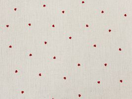 【現品限り特価】高島ちぢみダブルガーゼプリント「ミニハート」_拡大イメージ