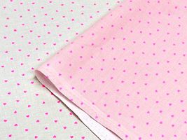 小さなネオンハートのシーチングプリント_拡大イメージ