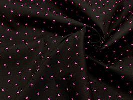 小さなネオンハートのシーチングプリント_拡大イメージ