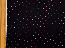 小さなネオンハートのシーチングプリントブラック