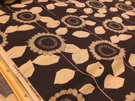 YUWA中原淳一 シャーティングプリント『ひまわり』ブラウン