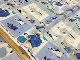 YUWA中原淳一 シャーティングプリント『それいゆぱたーん』ブルー系