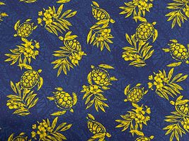 T/Cハワイアンプリント「タートル&トロピカルリーフ」_拡大イメージ