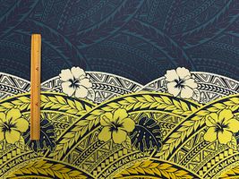 T/Cハワイアンプリント「ハイビスカスパターン」_拡大イメージ