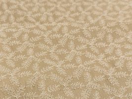 【現品限り特価】Exclusive Collection コットンローンレース 「リーフ」ベージュ
