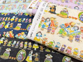 『Hoyoka』Snow White Catのシーチングプリント_拡大イメージ