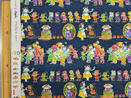 『Hoyoka』Snow White Catのシーチングプリントネイビー