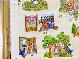 『Hoyoka』赤ずきんにゃんのシーチングプリント_拡大イメージ