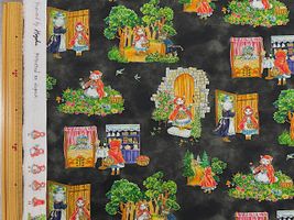 『Hoyoka』赤ずきんにゃんのシーチングプリント_拡大イメージ